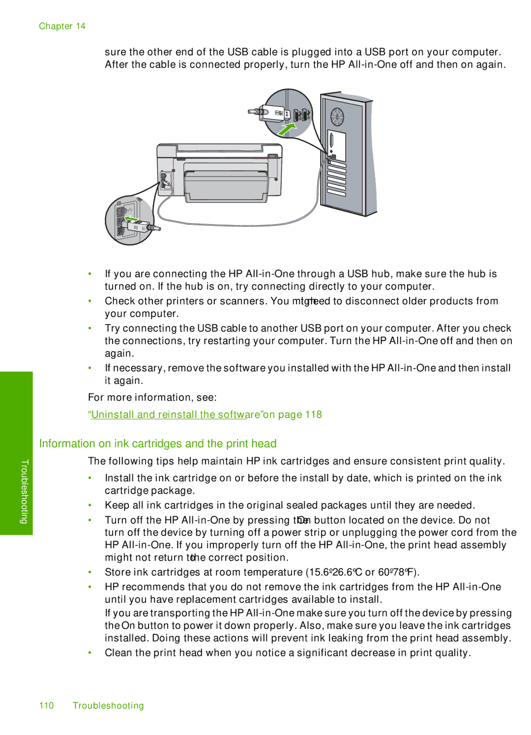 HP C6200 manual Information on ink cartridges and the print head 