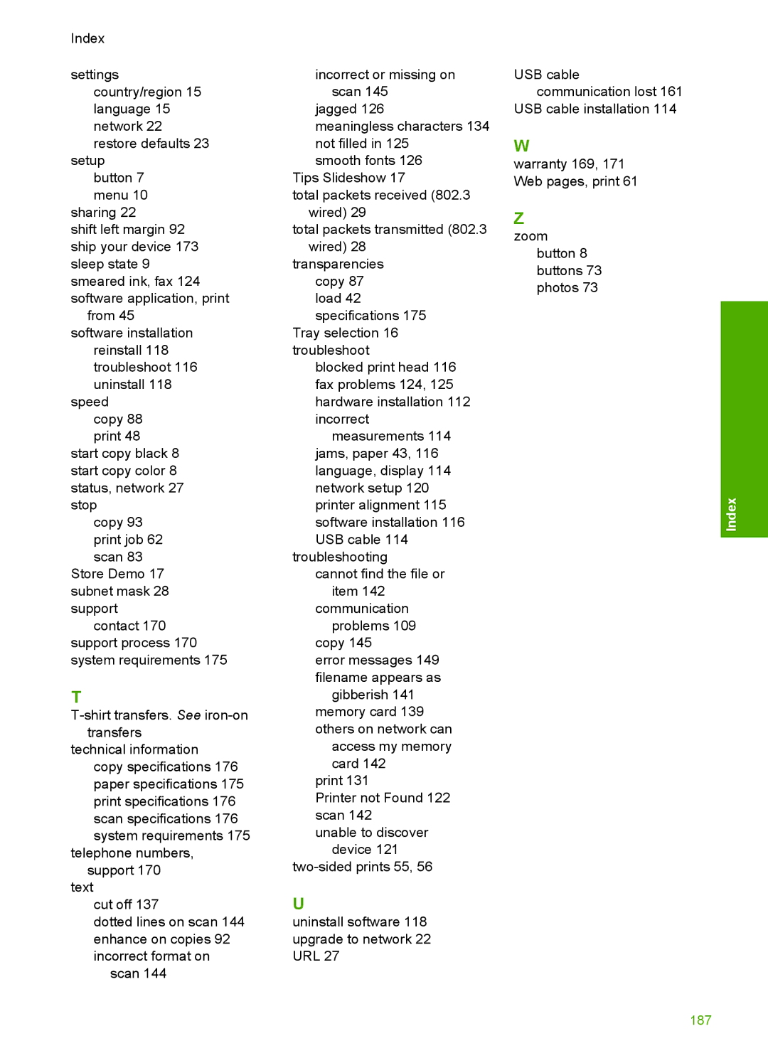 HP C6200 manual 187 