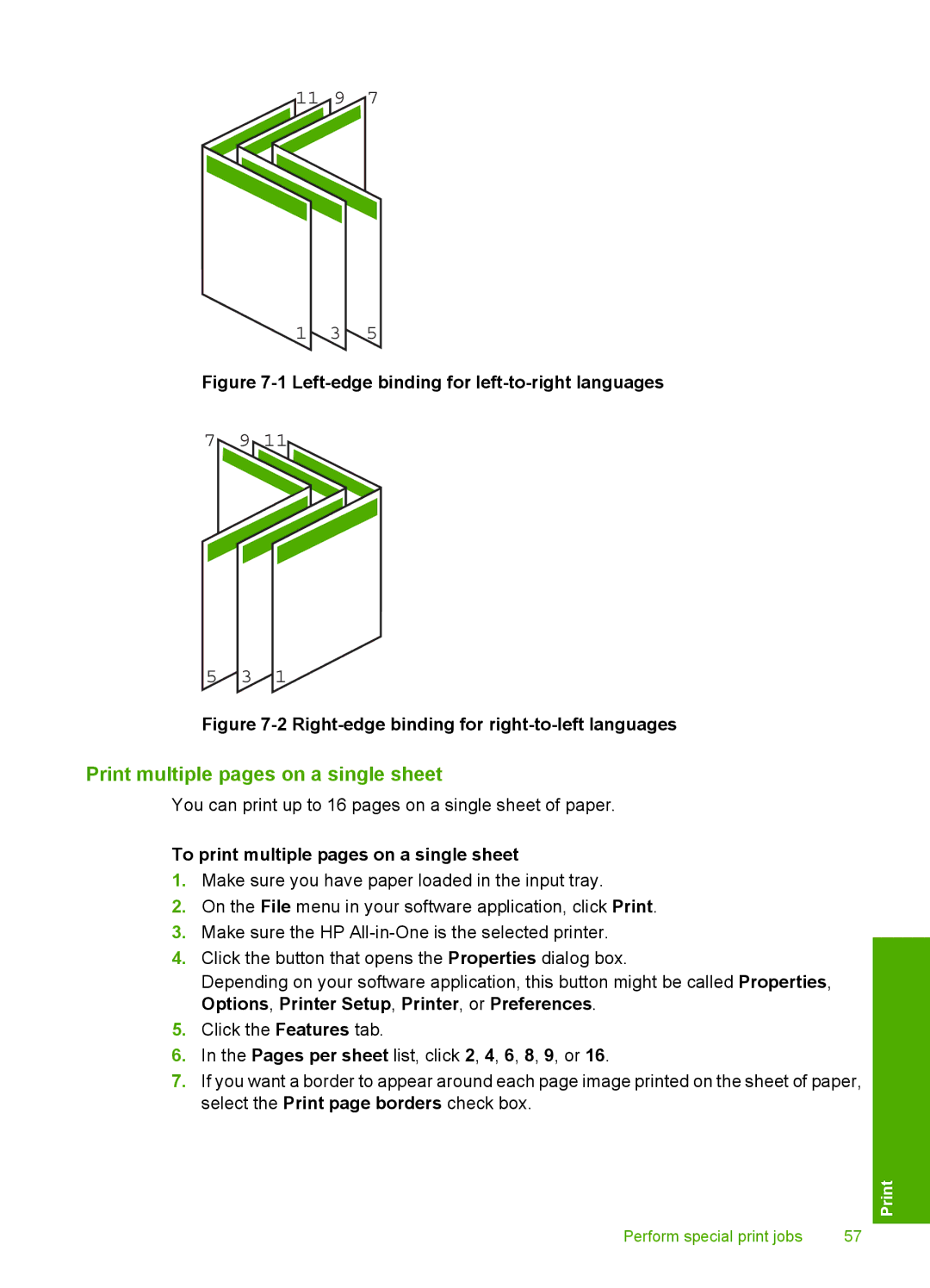 HP C6200 manual Print multiple pages on a single sheet, To print multiple pages on a single sheet 