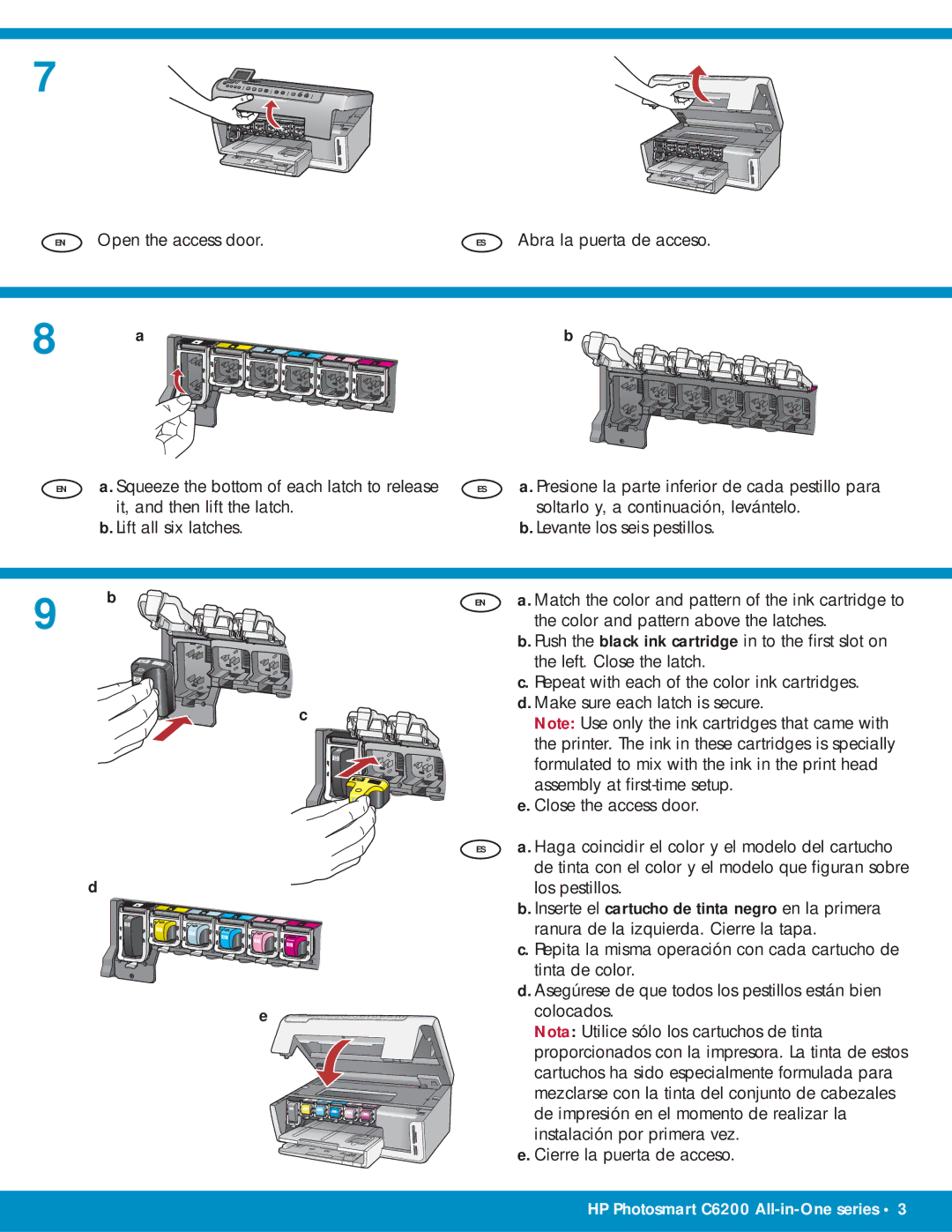 HP C6250, C6240 manual Cierre la puerta de acceso 