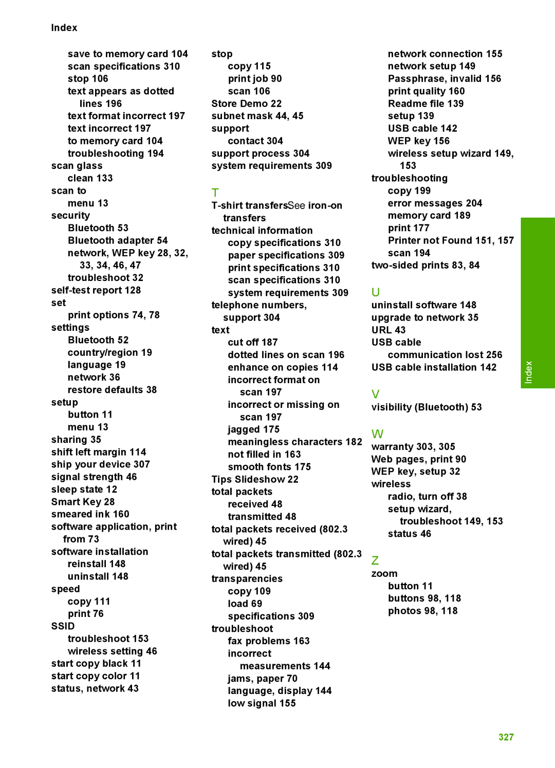 HP C6380, C6340 manual 327 