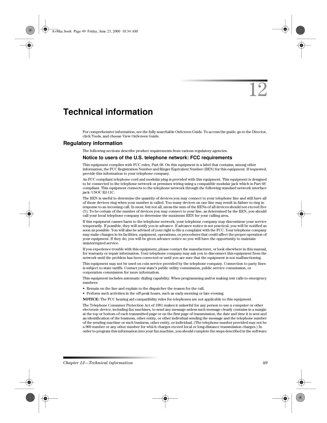 HP g85 C6737A, C6734A, g55 C6736A, C6735A, g85XI C6739A, G manual Technical information, Regulatory information 