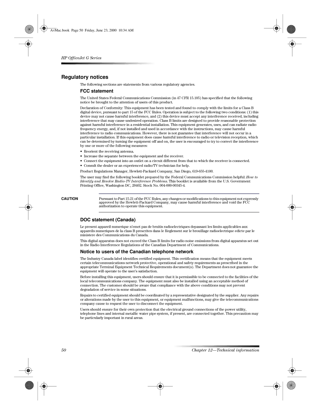 HP g55 C6736A, C6734A, g85 C6737A, C6735A, g85XI C6739A, G manual Regulatory notices 