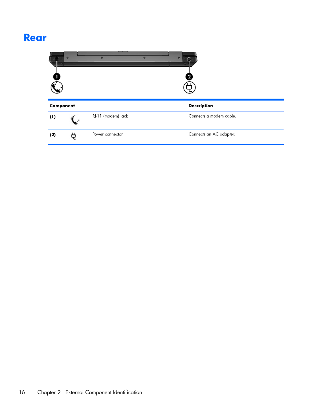 HP C6Z69UT#ABA, 8570w, C4Q24UP, 15.6 C6Y88UT#ABA manual Rear 