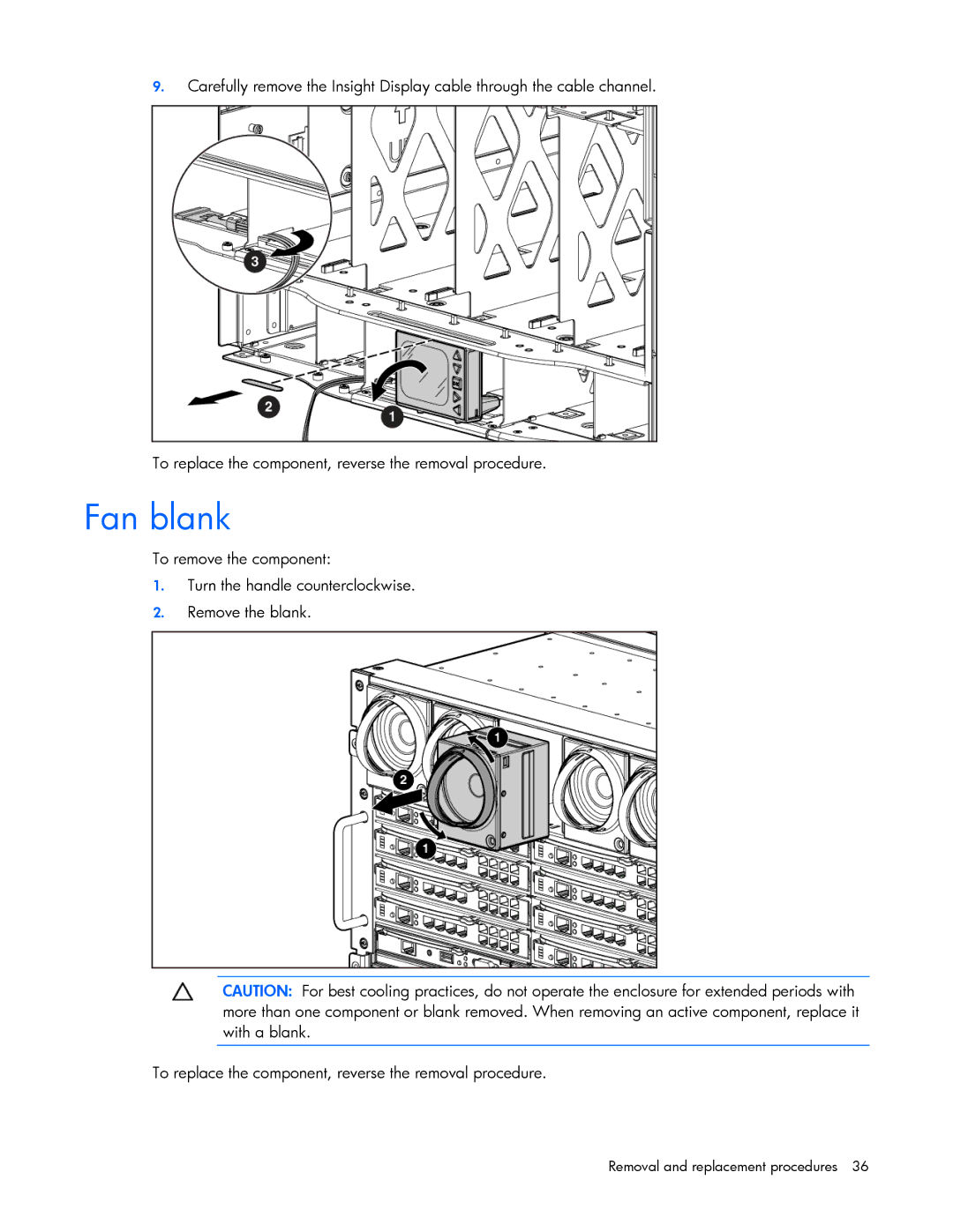 HP c7000 manual Fan blank 