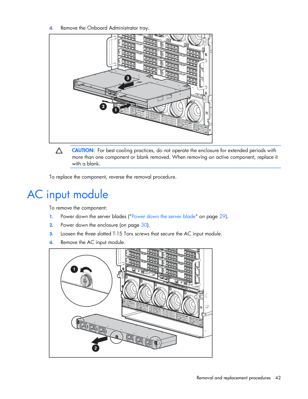 HP c7000 manual AC input module 