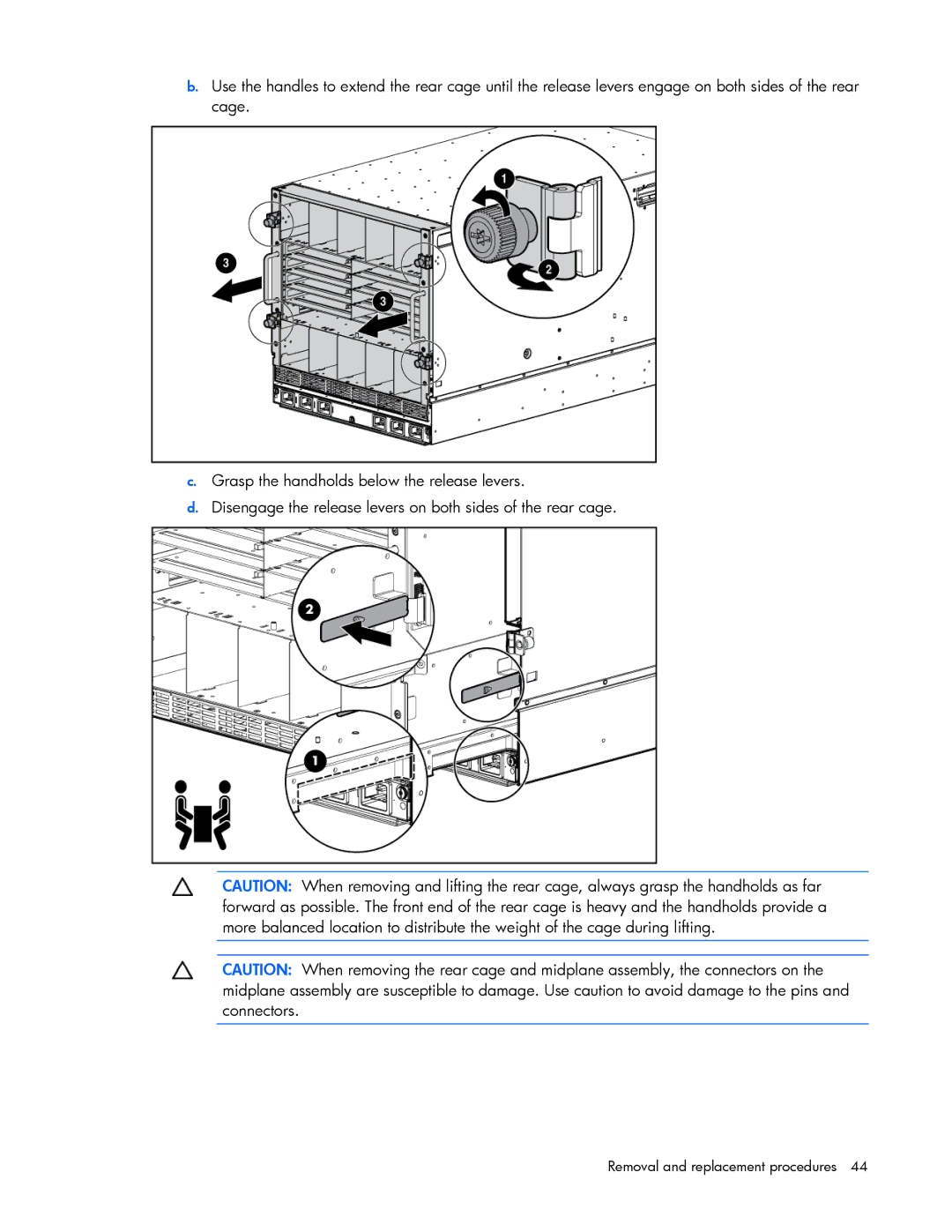 HP c7000 manual Removal and replacement procedures 