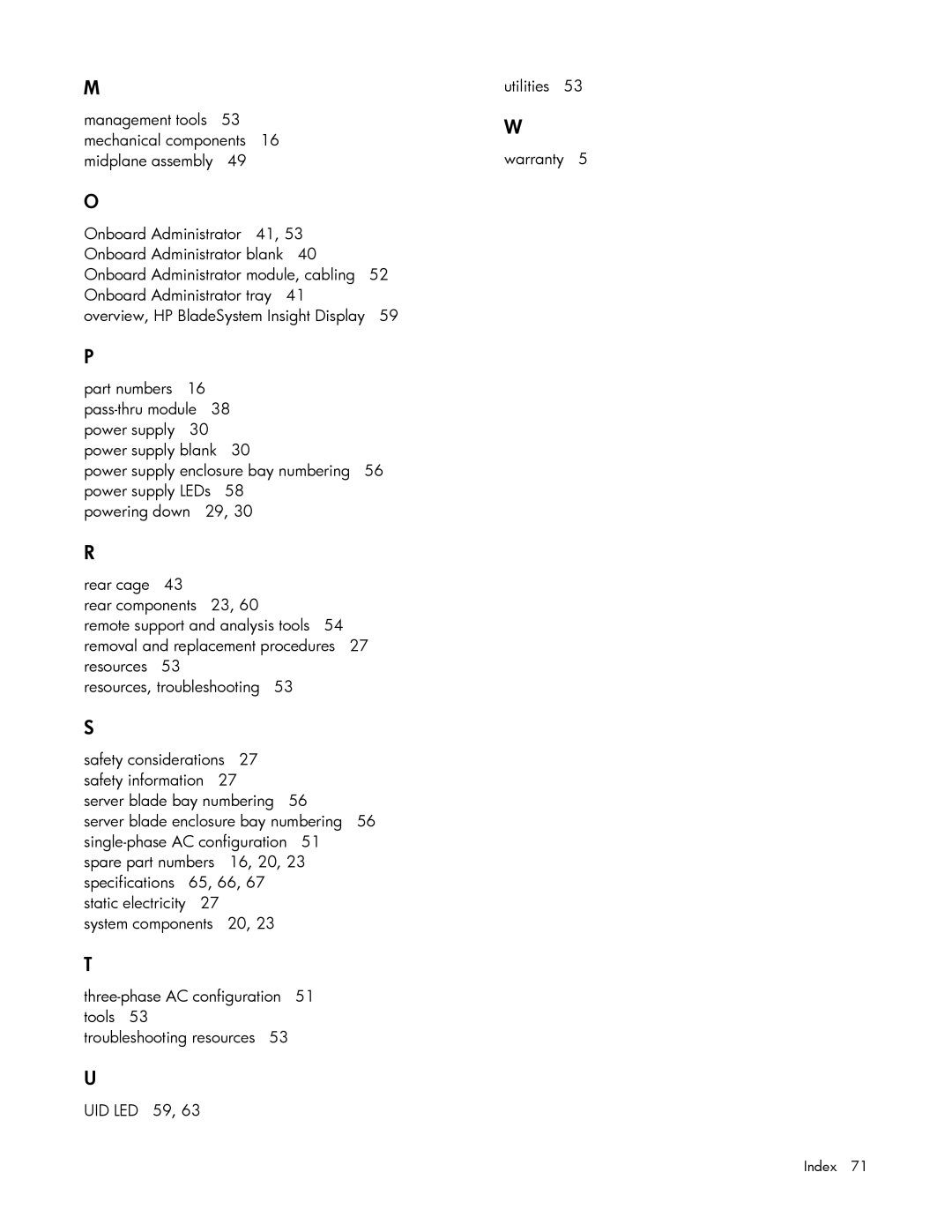 HP c7000 manual Static electricity System components 