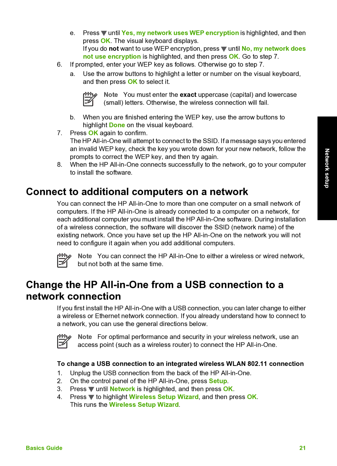 HP C7100 manual Connect to additional computers on a network 