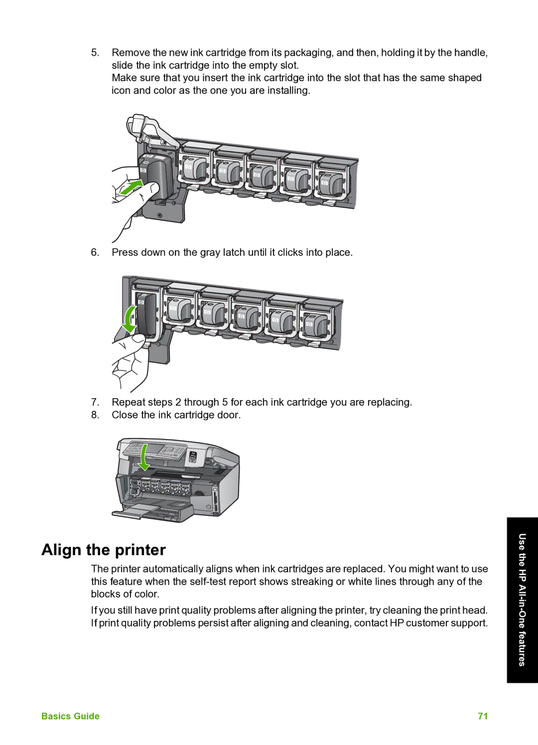 HP C7100 manual Align the printer 