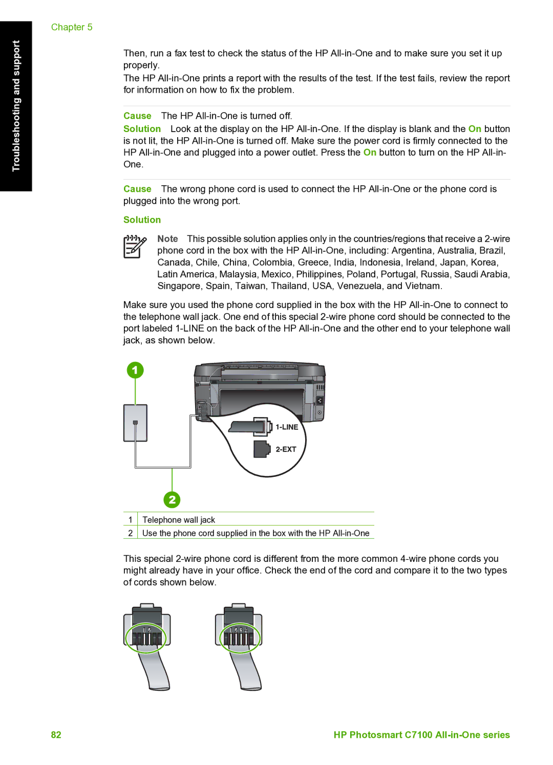 HP C7100 manual Troubleshooting and support 