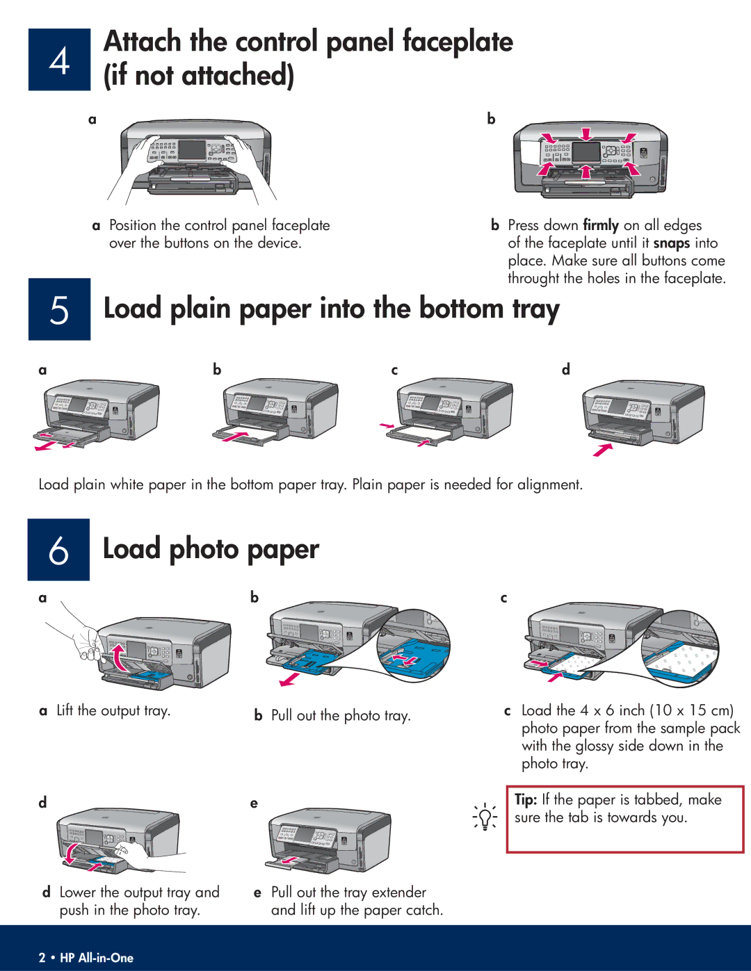 HP C7180, C7185 manual If not attached, Load plain paper into the bottom tray 