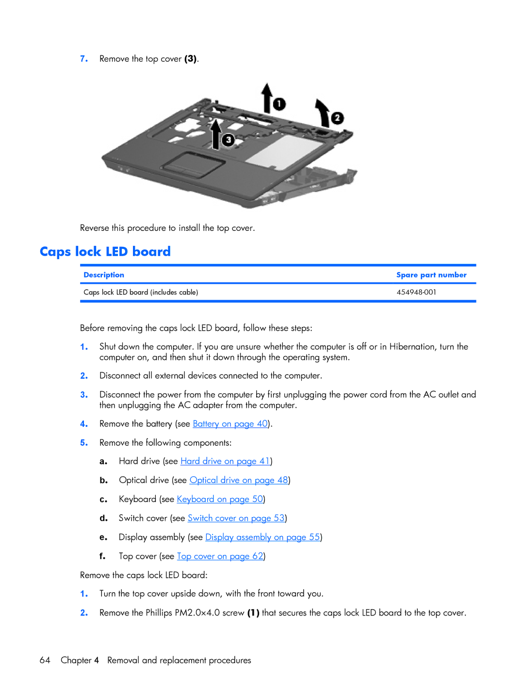 HP C777CL, C721TU, C725BR, C718TU, C720BR, C717TU, C717NR, C713NR, C715NR, C710TU, C712NR, C708LA, C709LA, C710BR Caps lock LED board 