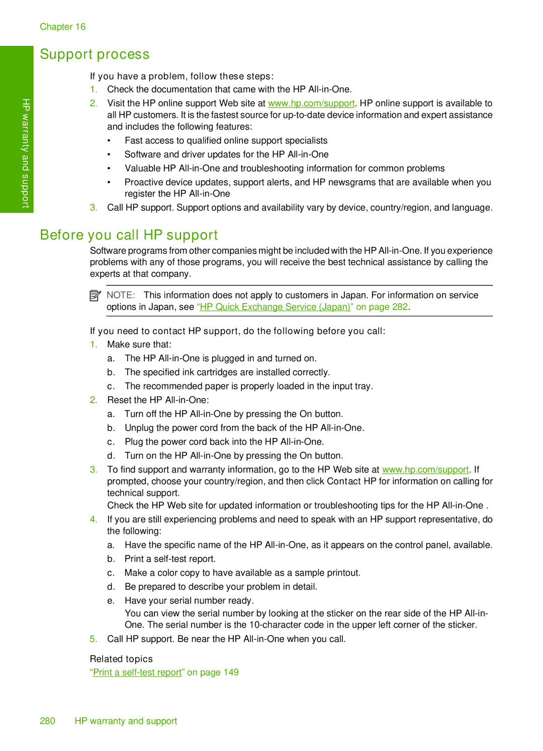 HP C7280, C7250, C7288 manual Support process 