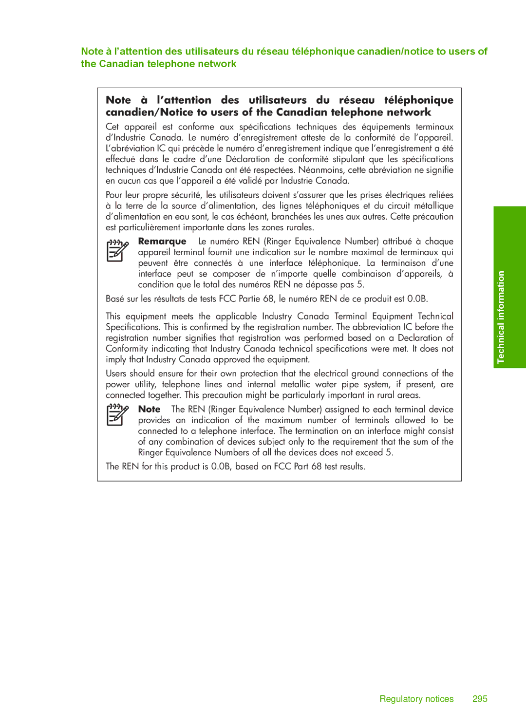 HP C7280, C7250, C7288 manual Regulatory notices 295 