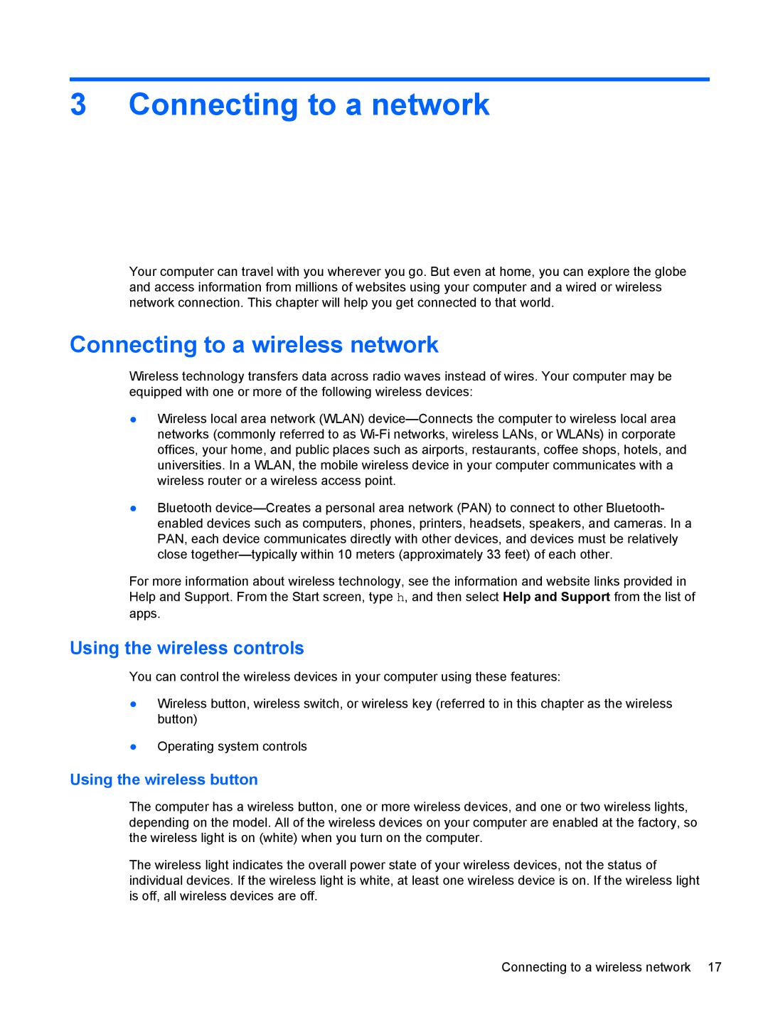 HP C7S02UA#ABA, C2M17UA#ABA manual Connecting to a network, Connecting to a wireless network, Using the wireless controls 