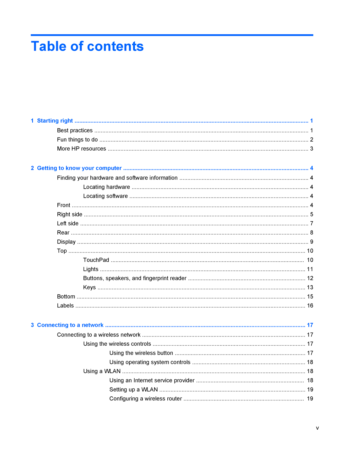 HP C2L36UA#ABA, C7S02UA#ABA, C2M17UA#ABA manual Table of contents 