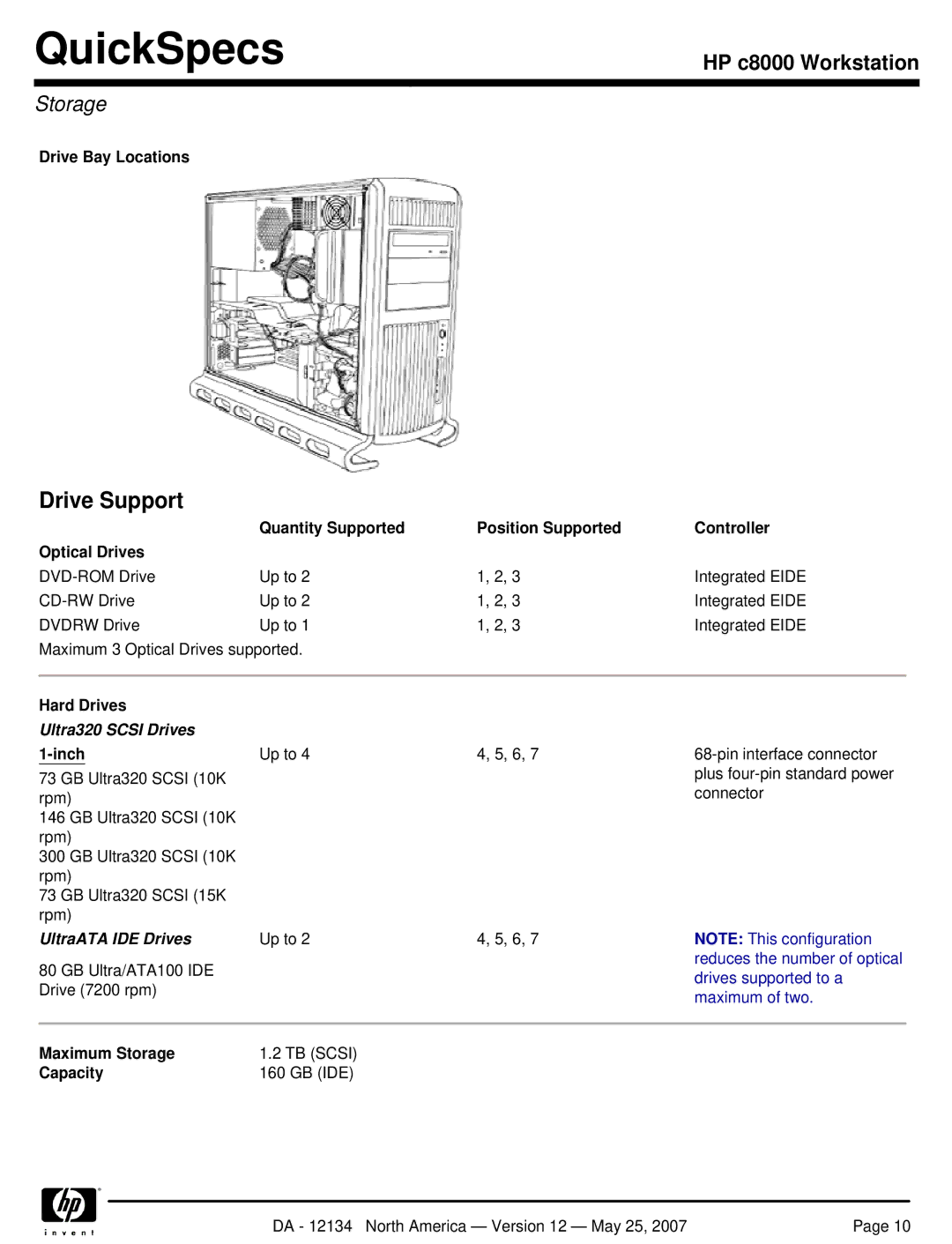 HP c8000 manual Storage 