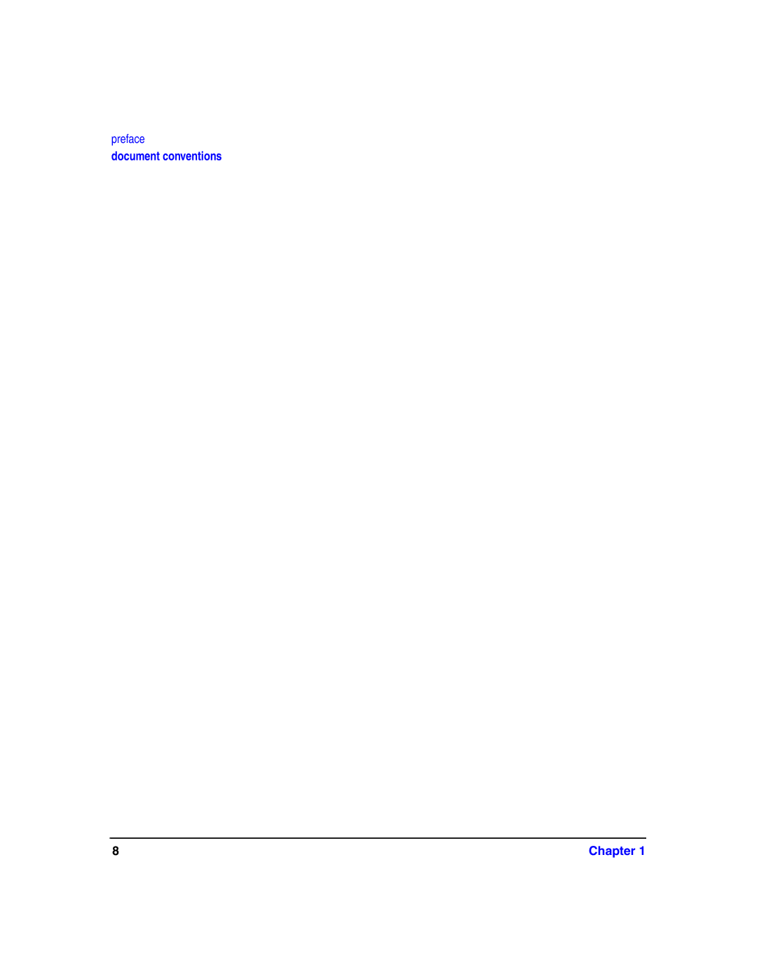 HP c8000 manual Document conventions Chapter 