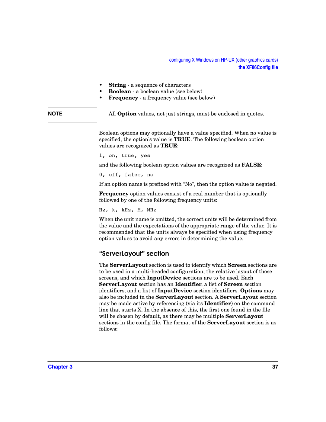 HP c8000 manual ServerLayout section 