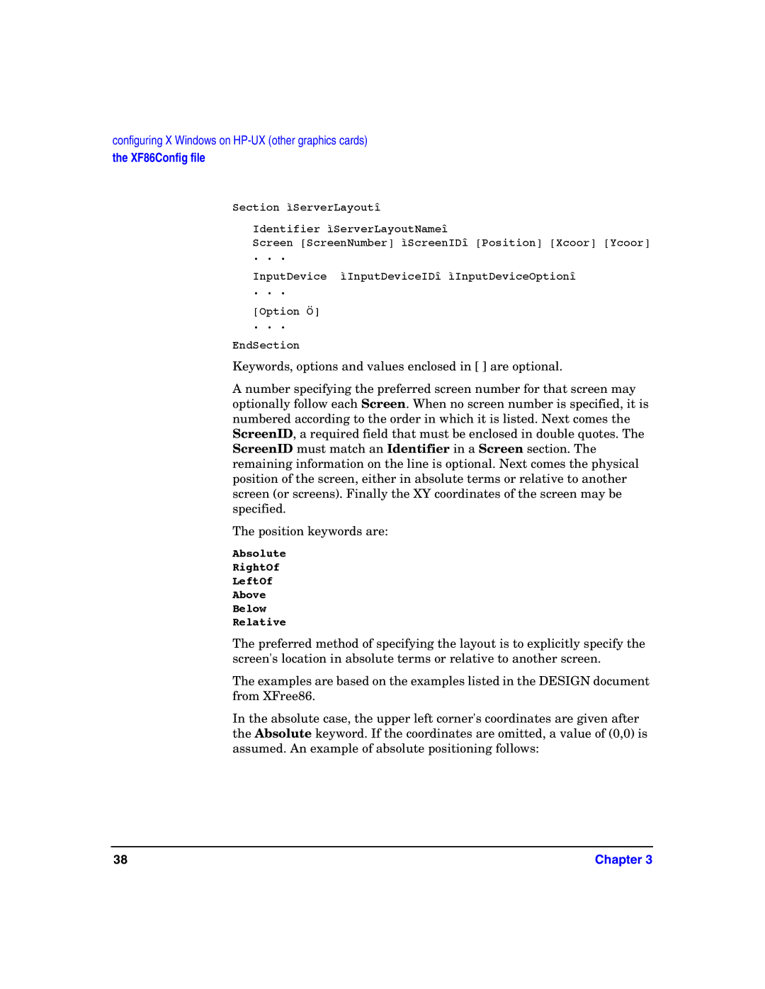 HP c8000 manual Absolute RightOf LeftOf Above Below Relative 