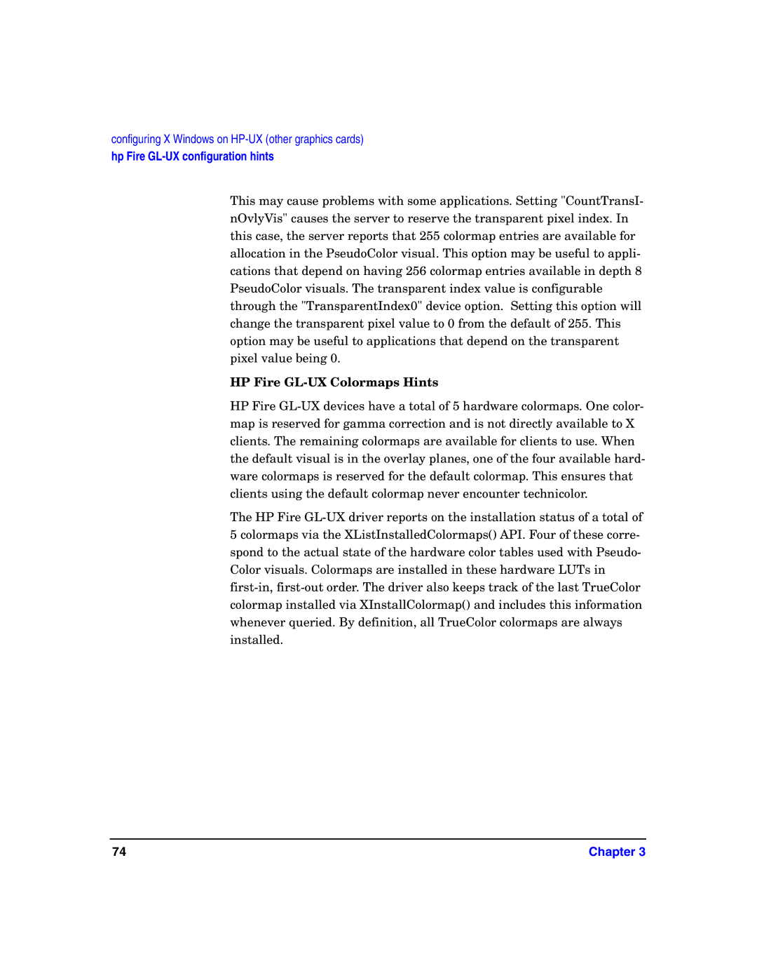 HP c8000 manual HP Fire GL-UX Colormaps Hints 