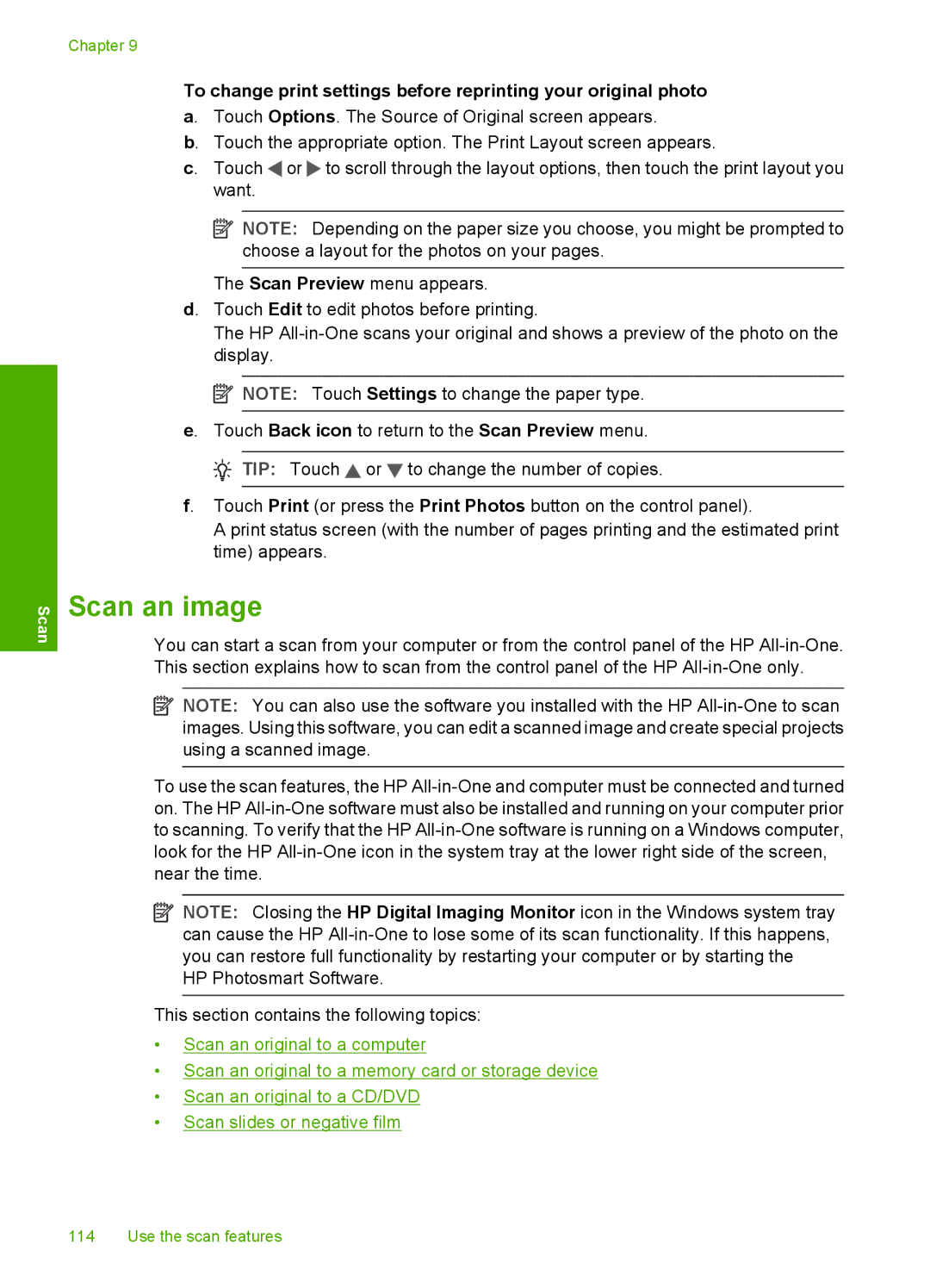 HP L2526A, C8100 manual Scan an image 