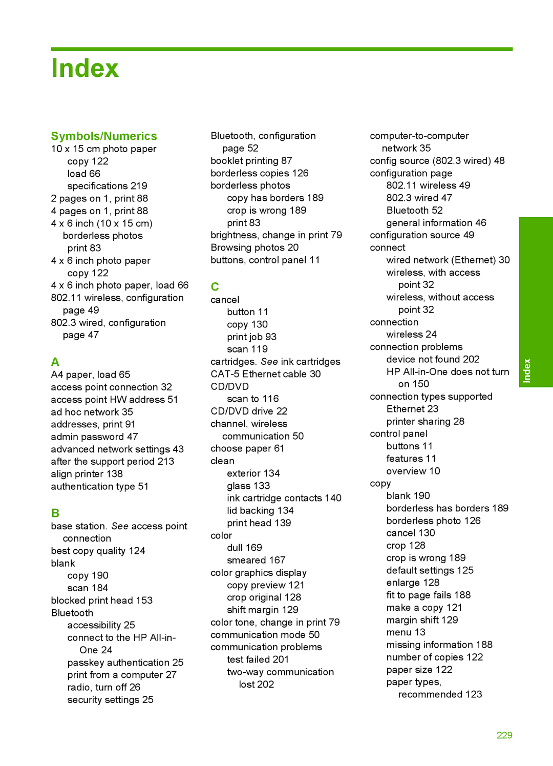 HP C8100, L2526A manual Index, Symbols/Numerics 