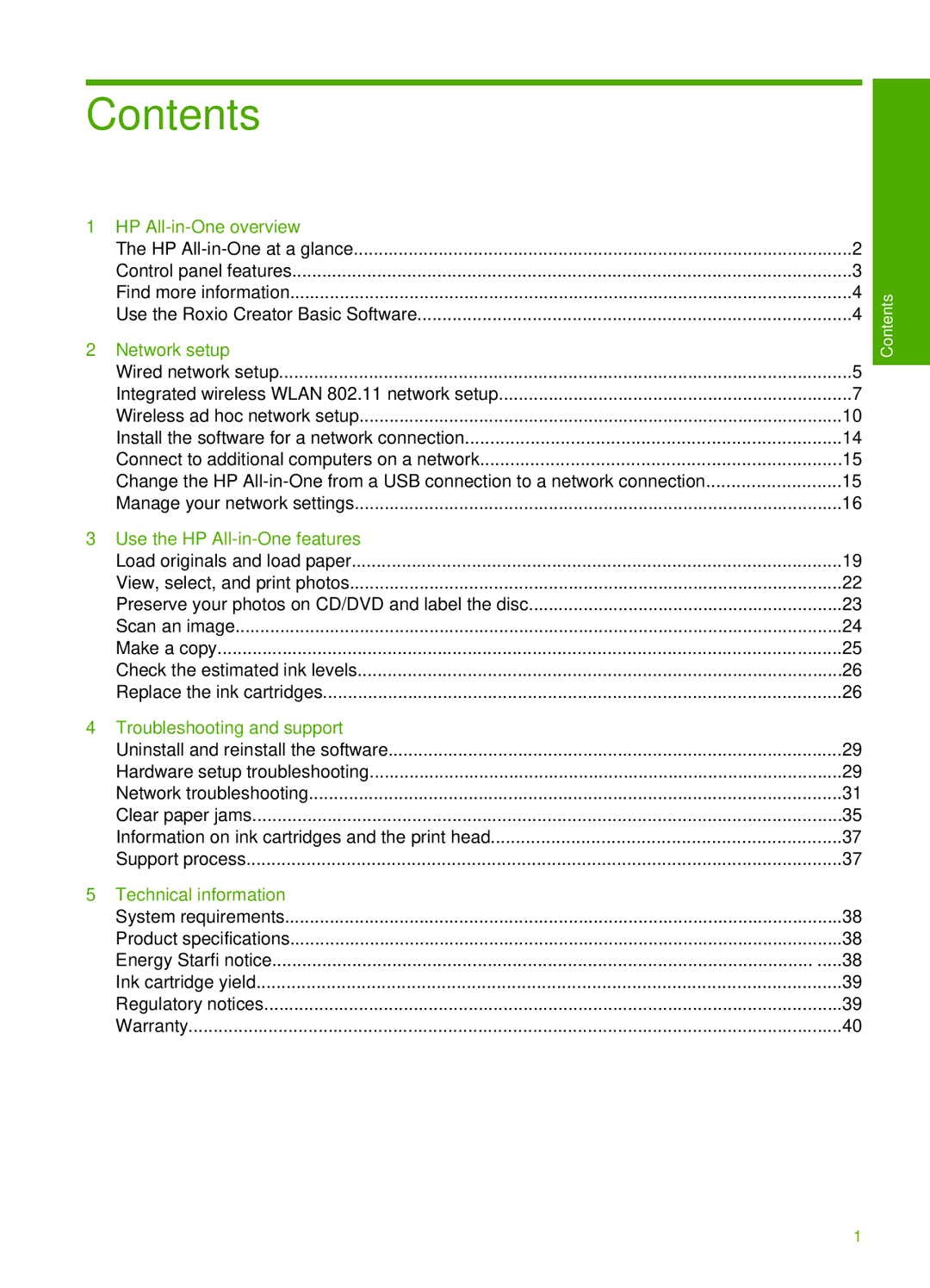 HP C8100 manual Contents 