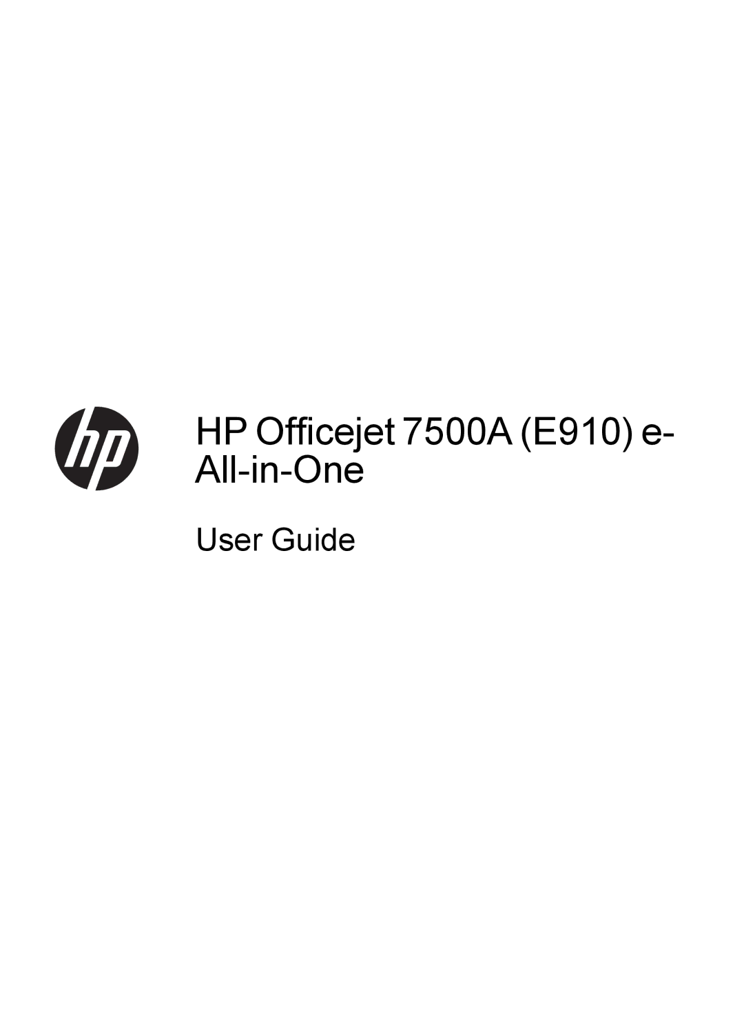 HP 7500A E910 C9309A#B1H manual HP Officejet 7500A E910 e- All-in-One 