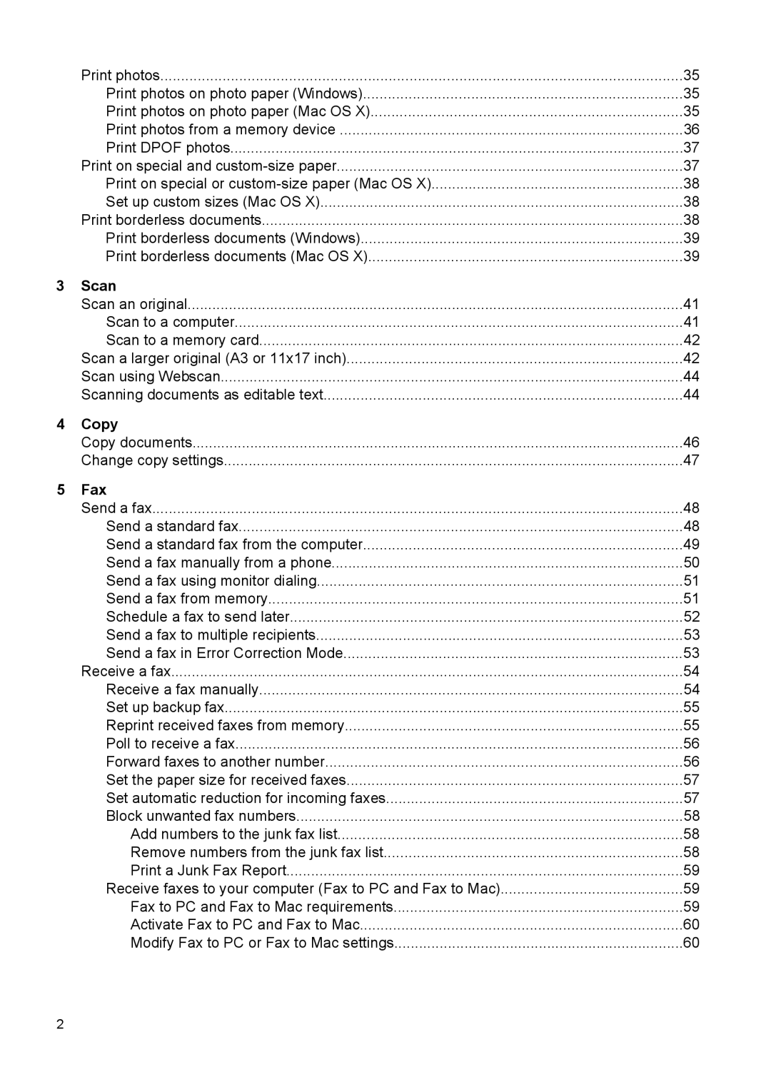 HP 7500A E910 C9309A#B1H manual Scan, Copy, Fax 