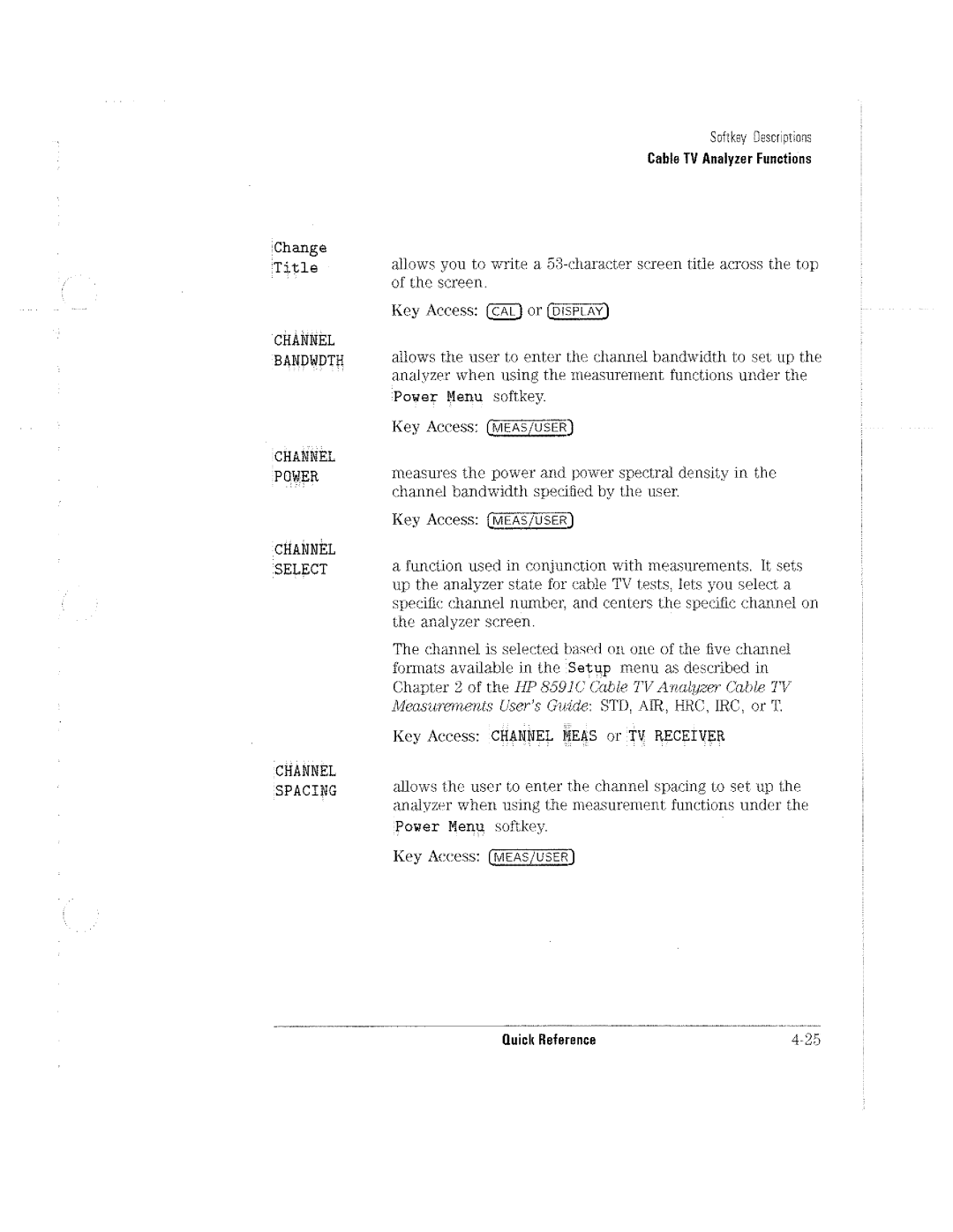 HP Cable Box 8591C manual 