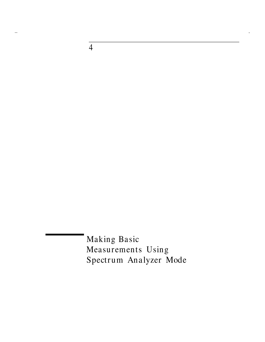 HP Cable Box 8591C manual Making Basic Measurements Using Spectrum Analyzer Mode 