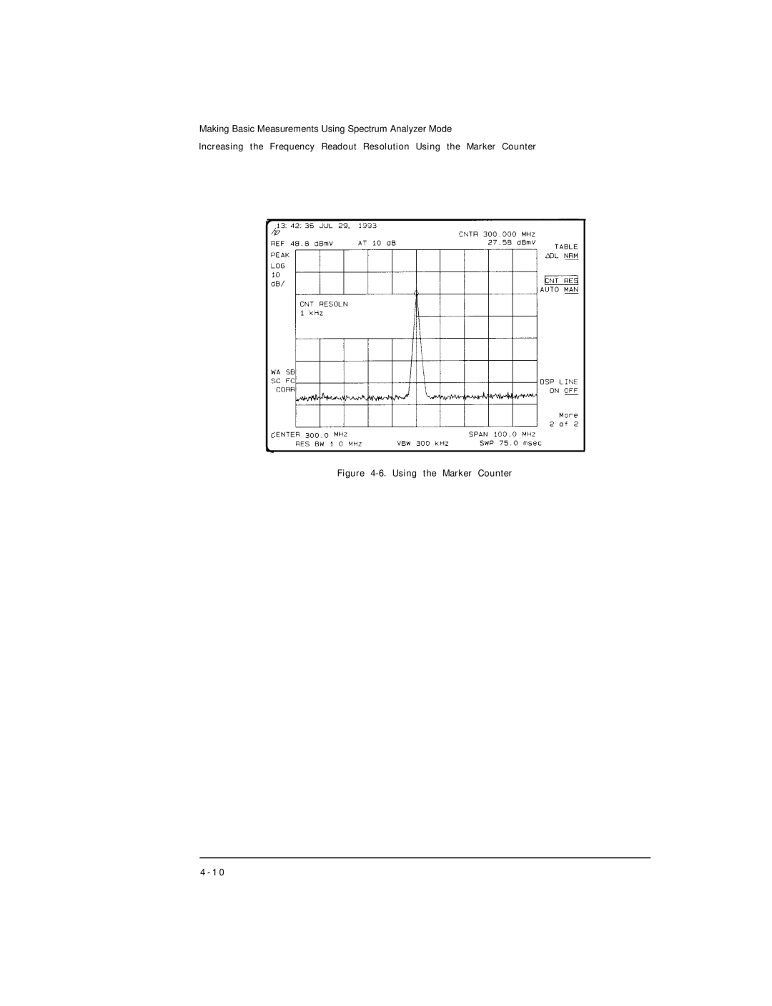 HP Cable Box 8591C manual Using the Marker Counter 