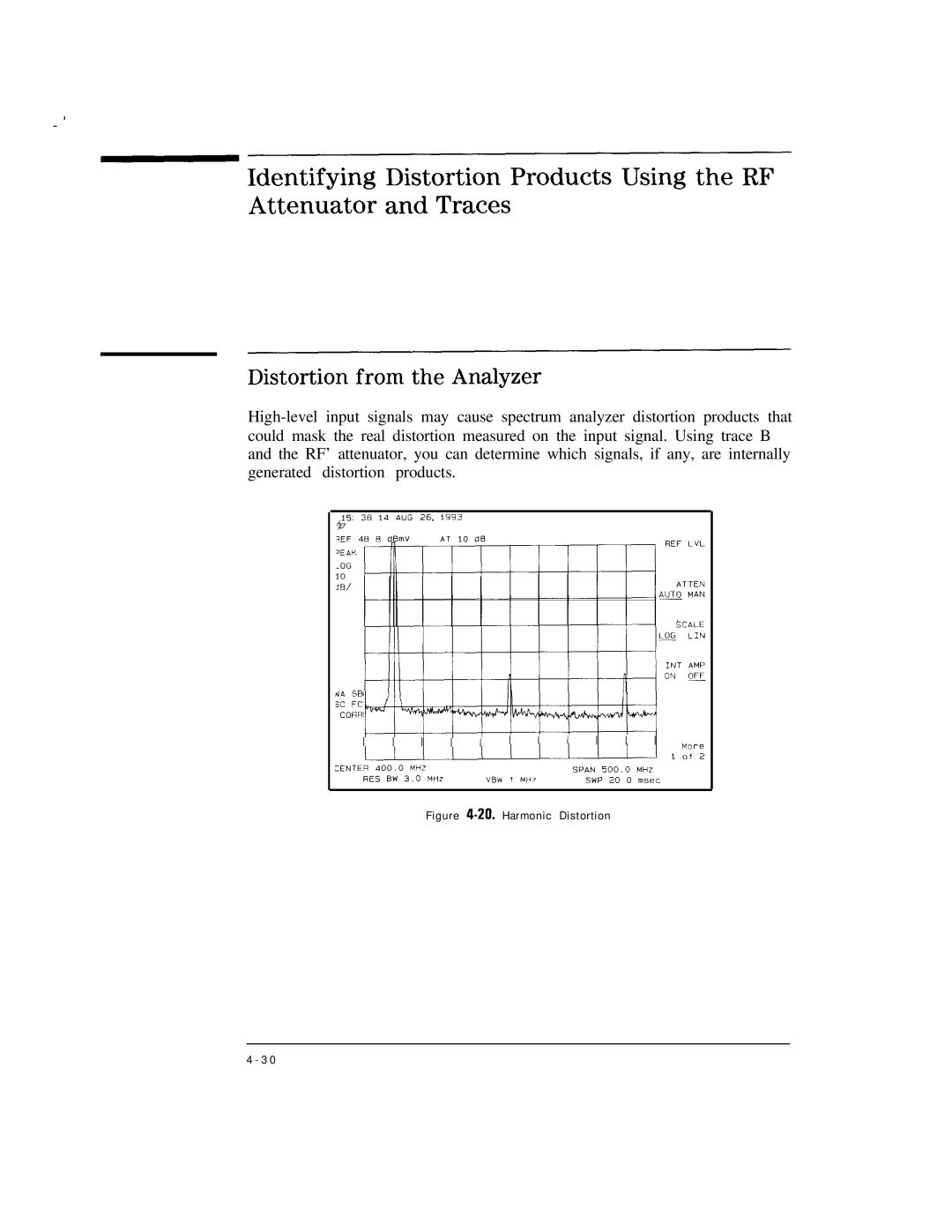 HP Cable Box 8591C manual Distortion from the Analyzer, III II 11 1 l l 