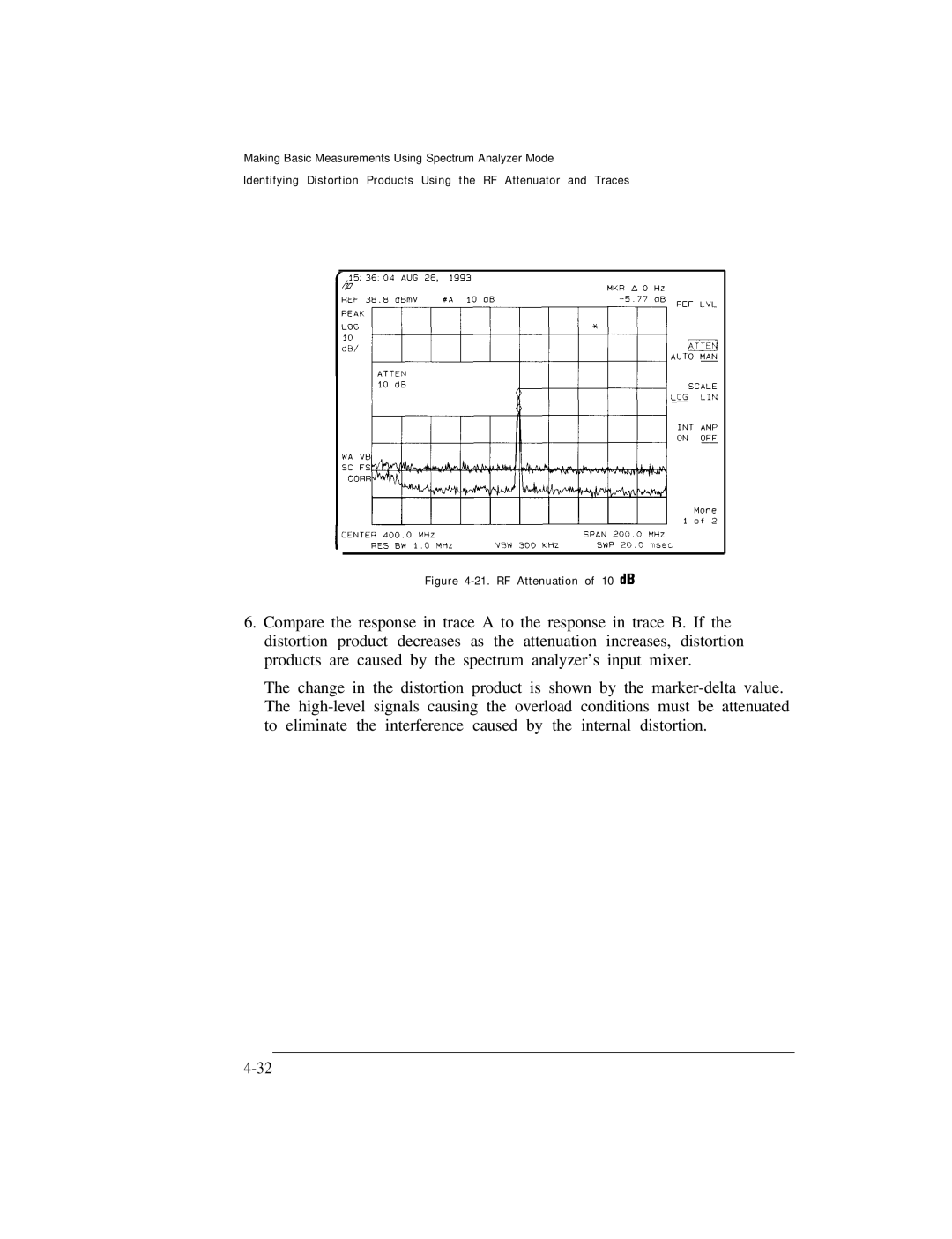 HP Cable Box 8591C manual RF Attenuation of 10 dB 