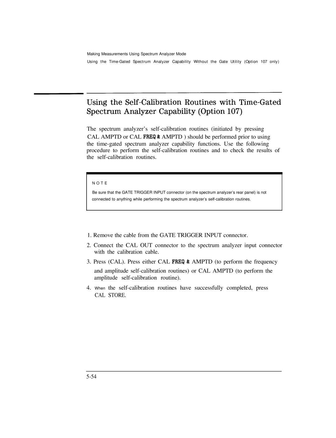 HP Cable Box 8591C manual CAL Store 