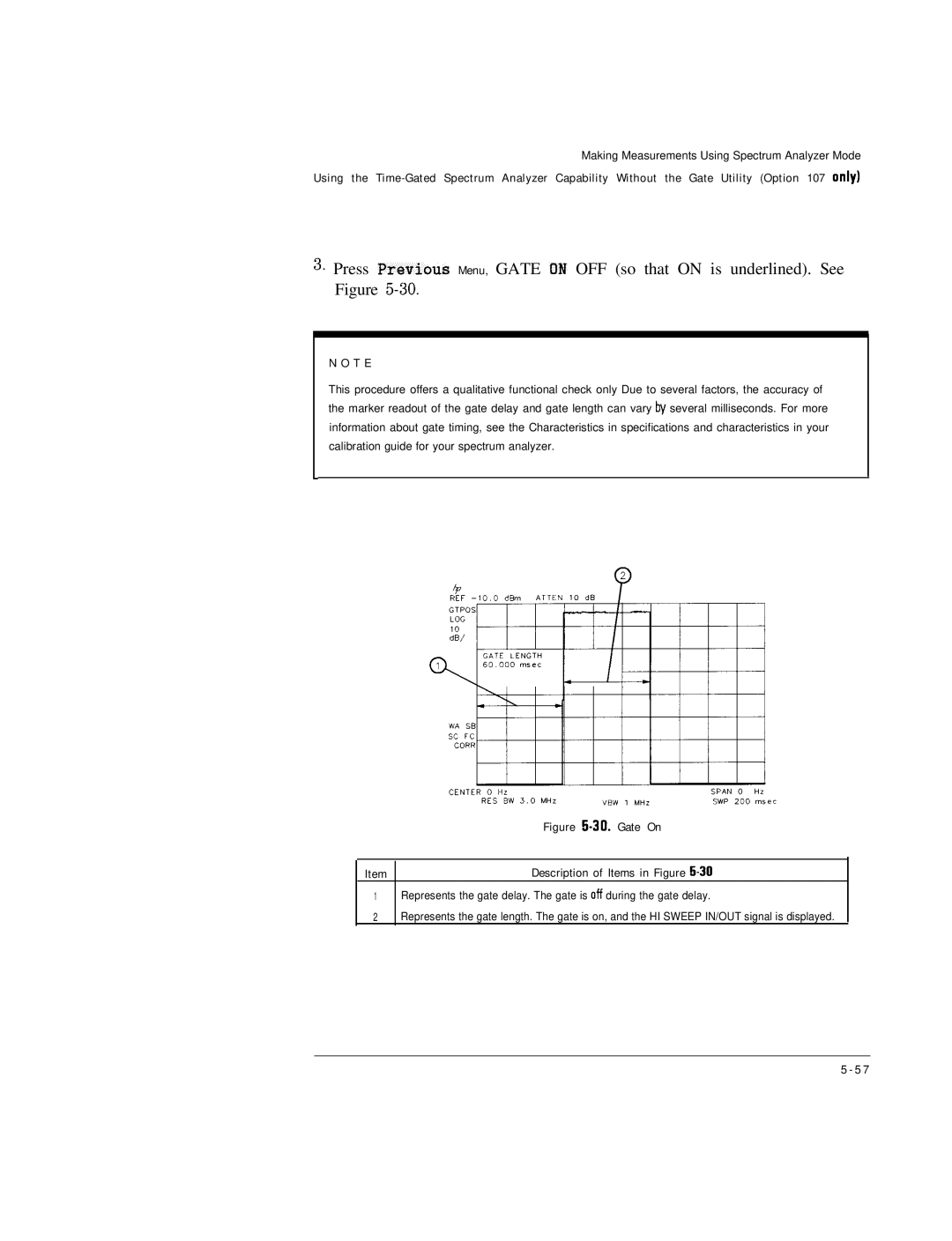 HP Cable Box 8591C manual Gate On 