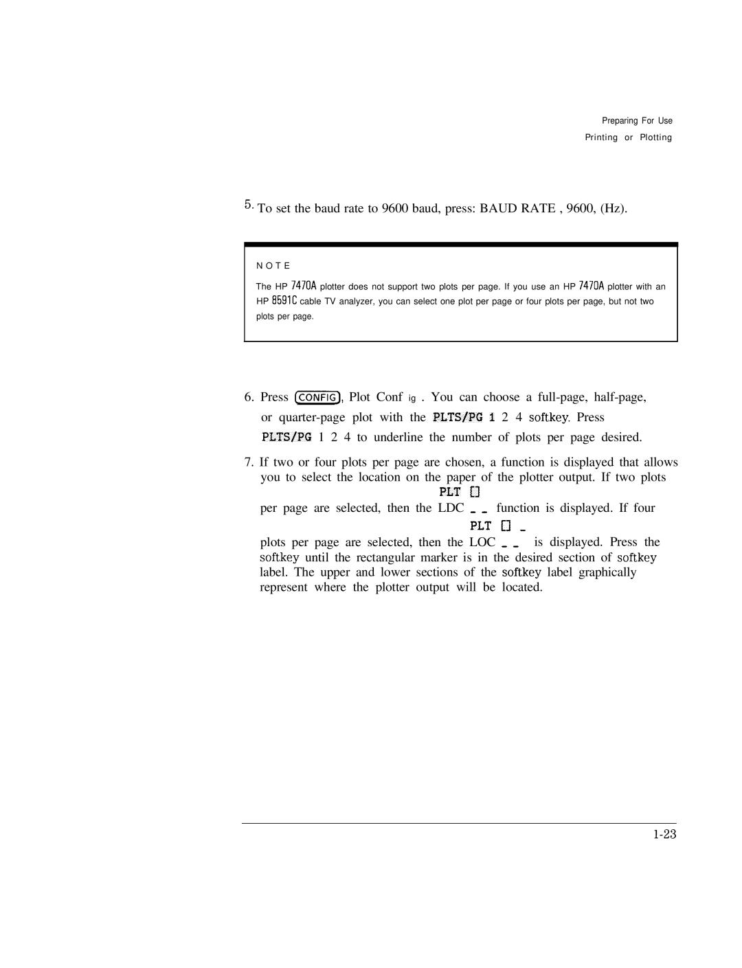 HP Cable Box 8591C manual Preparing For Use 