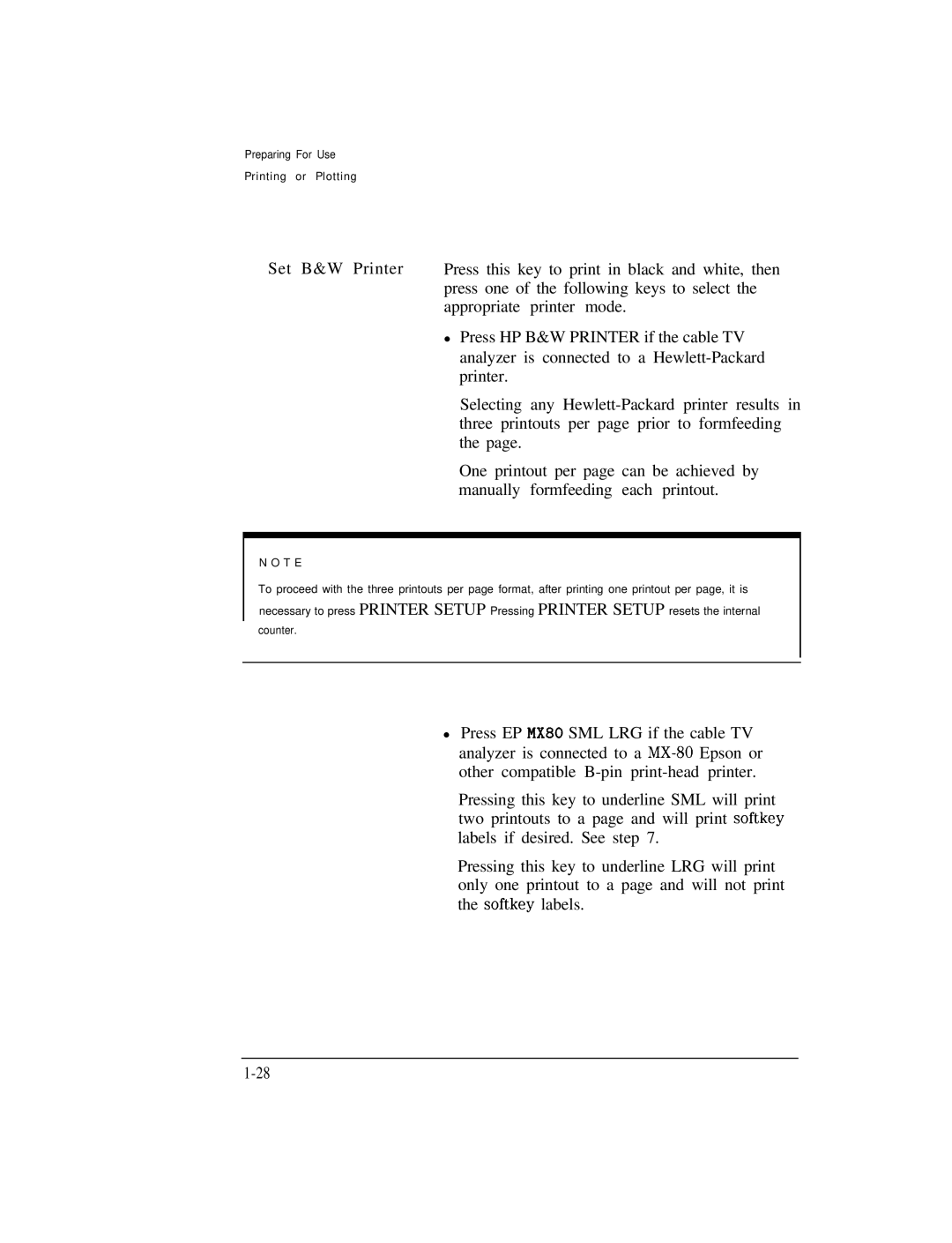 HP Cable Box 8591C manual Preparing For Use 