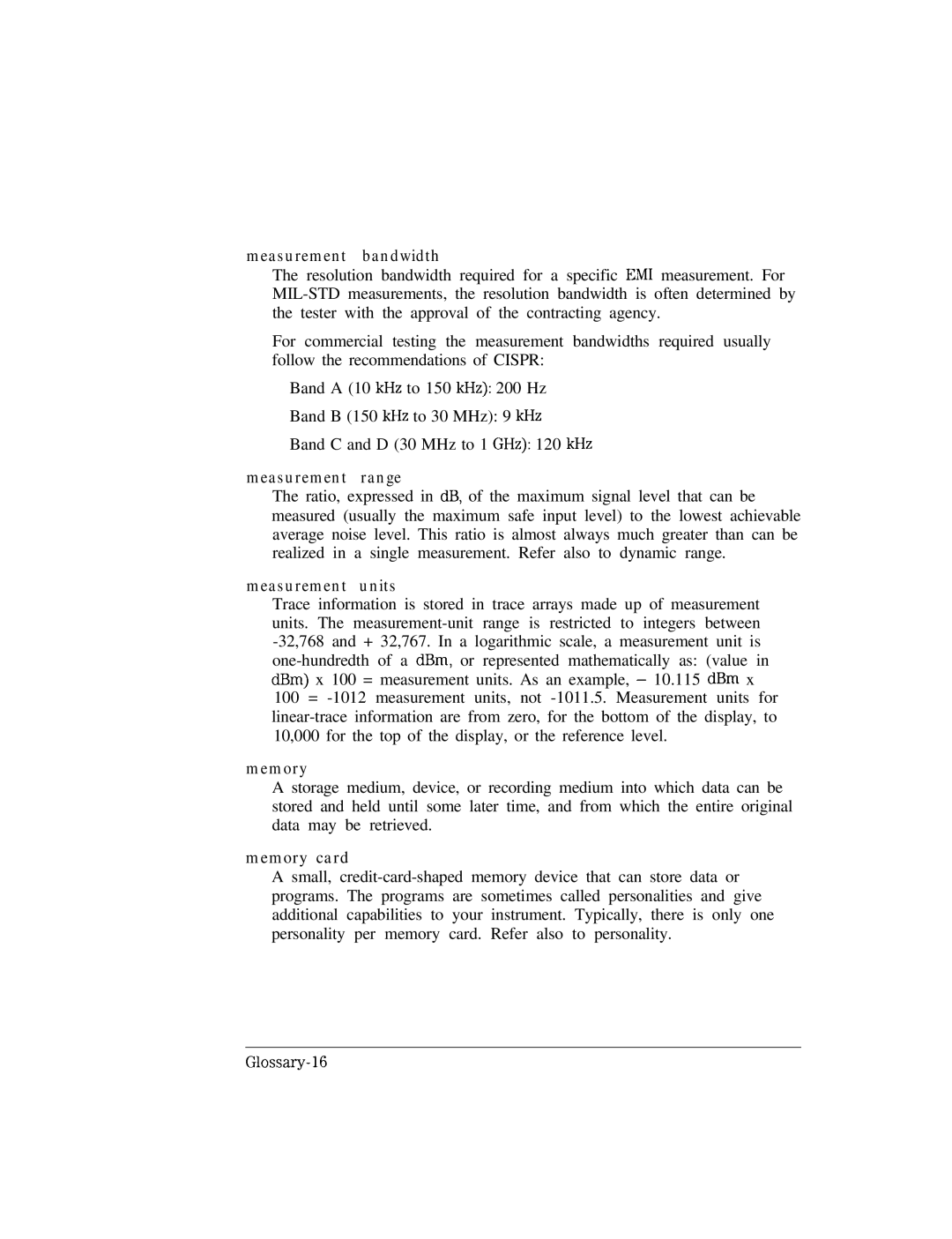 HP Cable Box 8591C manual Measurement bandwidth 