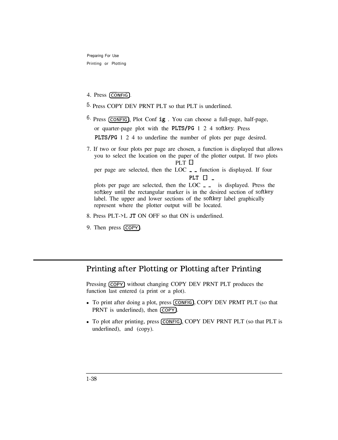 HP Cable Box 8591C manual Printing after Plotting or Plotting after Printing 