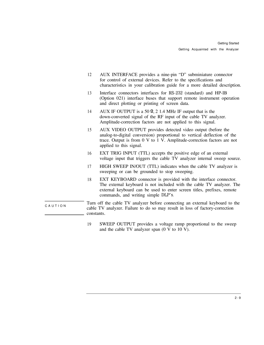 HP Cable Box 8591C manual Getting Started 