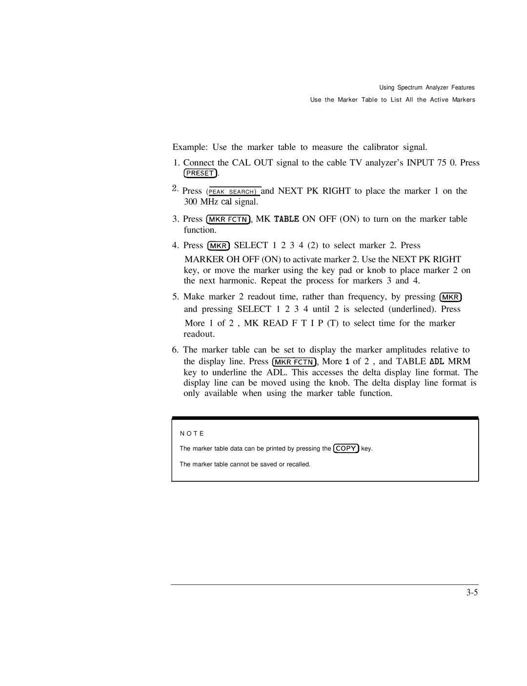 HP Cable Box 8591C manual Using Spectrum Analyzer Features 