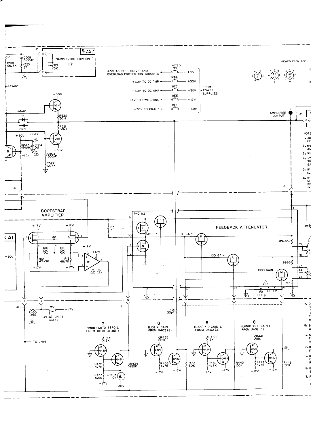 HP Car 3490A manual +l, Feedbackattenuator, ? z e 1 2 z 