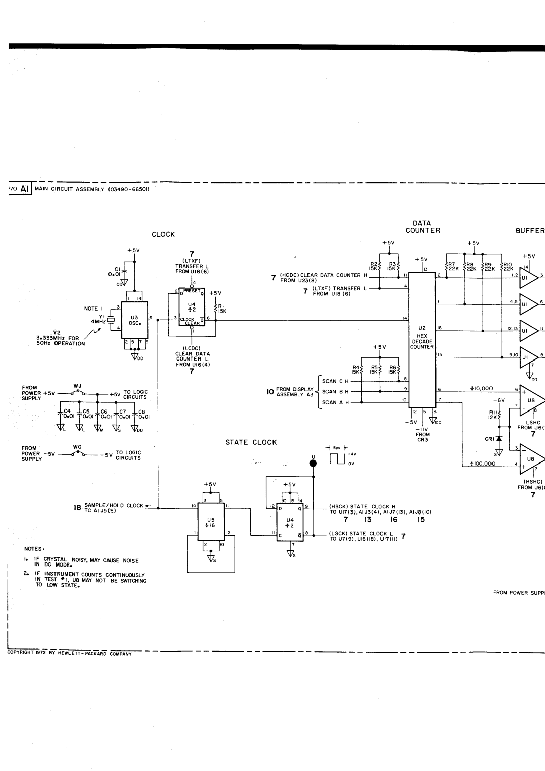 HP Car 3490A manual O*. n i!g!?ifiJjscaNBH, Powerfrom -5v---dä-!-- IP*333, 3 1 6 t 