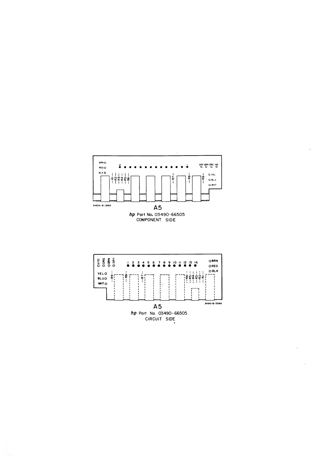 HP Car 3490A manual = E, Componentside, R C U I Ts I D E 