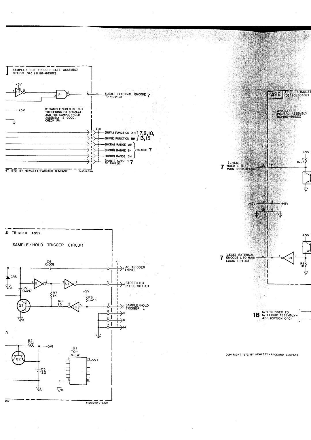 HP Car 3490A manual SAMPLE/ Hold Triggercircuit, Tl,,t1 