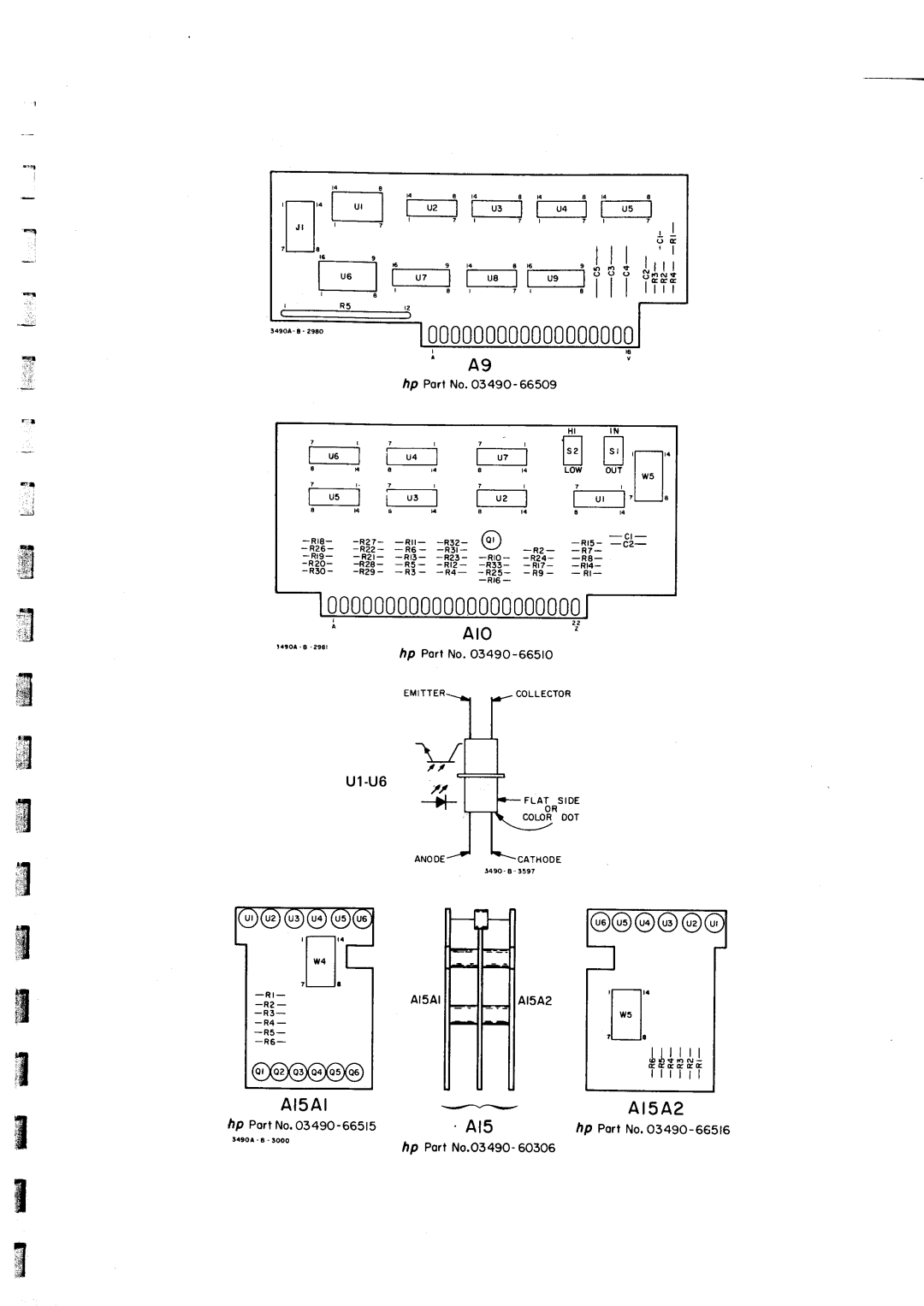 HP Car 3490A manual L J J l, Älll, Ur-l, 5 a, Hp eortNo.0349o-665t5 