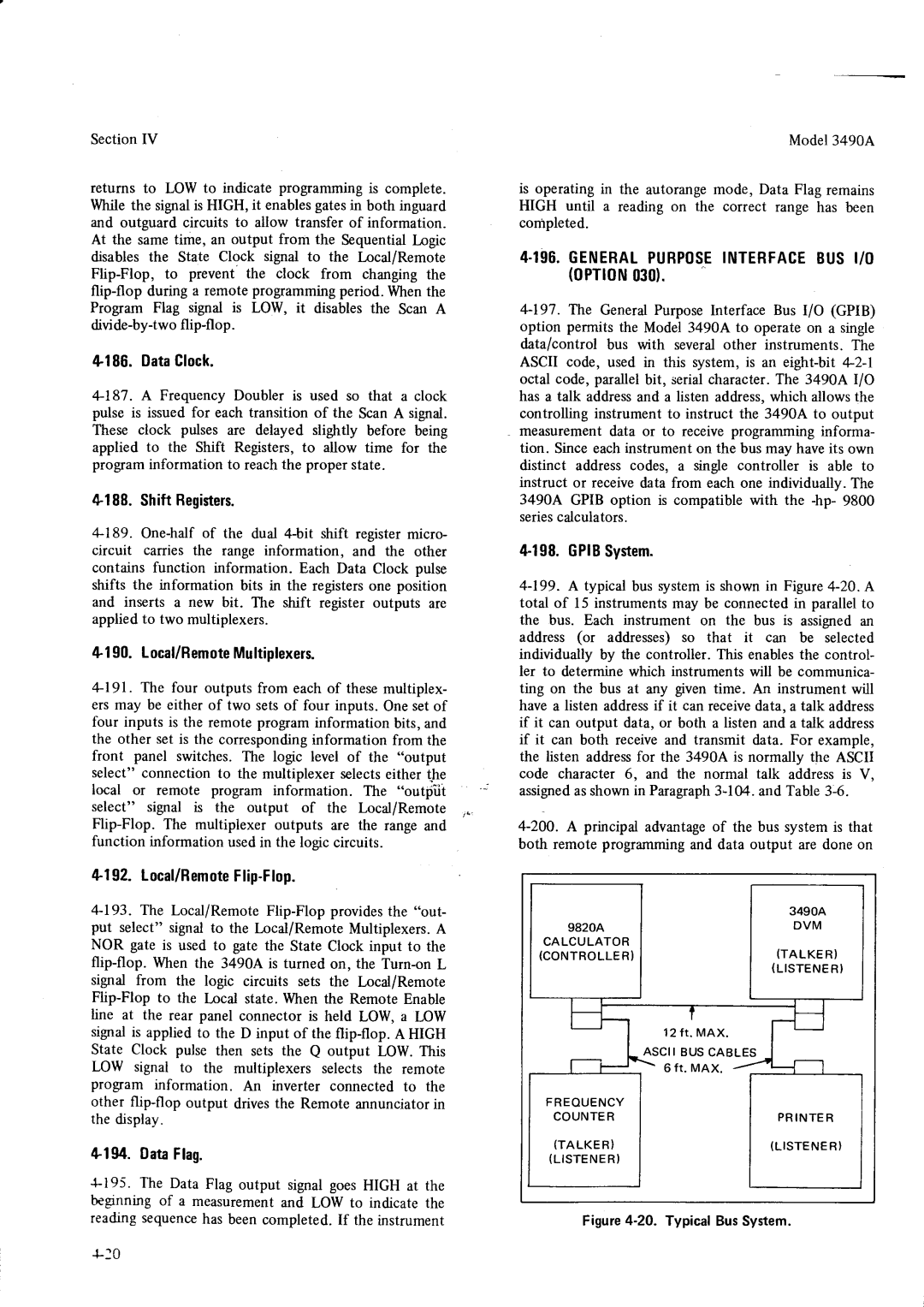 HP Car 3490A manual +188.ShiftRegisters, LocaURemoteFlip-Flop, DauFlag, 198GPIB.System, +10 